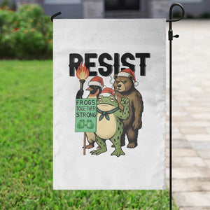 Funny Christmas Frogs Together Strong Garden Flag Portland Resist Meme Gift - Print Your Wear