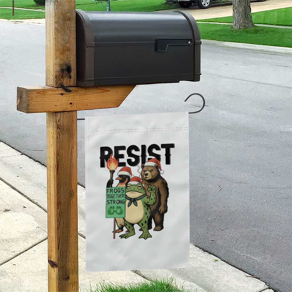 Funny Christmas Frogs Together Strong Garden Flag Portland Resist Meme Gift TS12 Print Your Wear