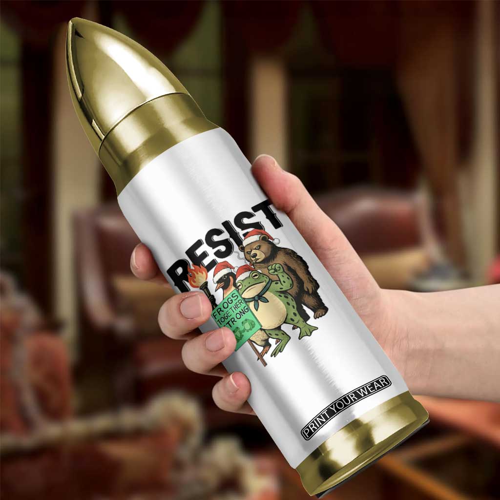 Funny Christmas Frogs Together Strong Bullet Tumbler Portland Resist Meme Gift - Print Your Wear