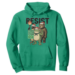 Funny Christmas Frogs Together Strong Hoodie Portland Resist Meme Gift - Print Your Wear