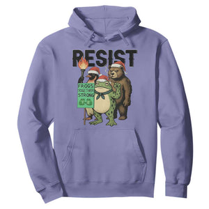 Funny Christmas Frogs Together Strong Hoodie Portland Resist Meme Gift TS12 Violet Print Your Wear