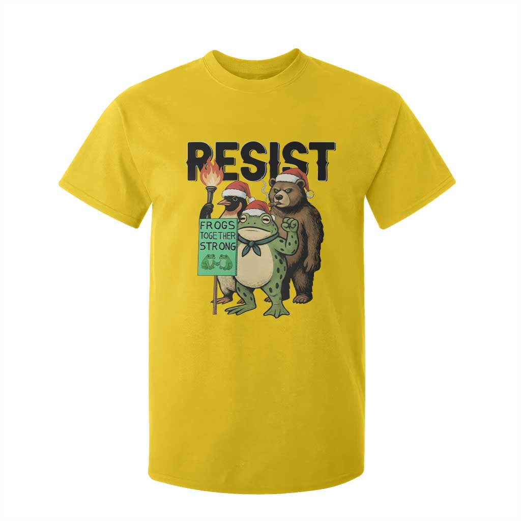 Funny Christmas Frogs Together Strong T Shirt For Kid Portland Resist Meme Gift TS12 Daisy Print Your Wear
