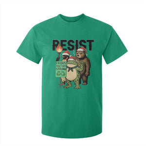 Funny Christmas Frogs Together Strong T Shirt For Kid Portland Resist Meme Gift - Print Your Wear