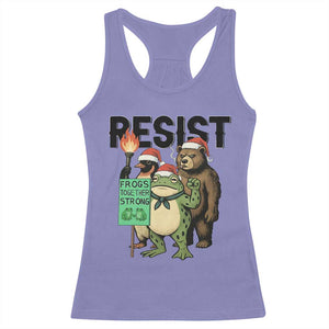 Funny Christmas Frogs Together Strong Racerback Tank Top Portland Resist Meme Gift TS12 Violet Print Your Wear