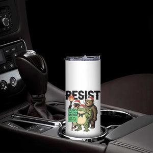 Funny Christmas Frogs Together Strong Skinny Tumbler Portland Resist Meme Gift - Print Your Wear