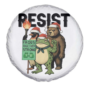 Funny Christmas Frogs Together Strong Spare Tire Cover Portland Resist Meme Gift - Print Your Wear