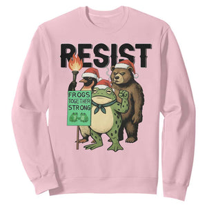 Funny Christmas Frogs Together Strong Sweatshirt Portland Resist Meme Gift - Print Your Wear