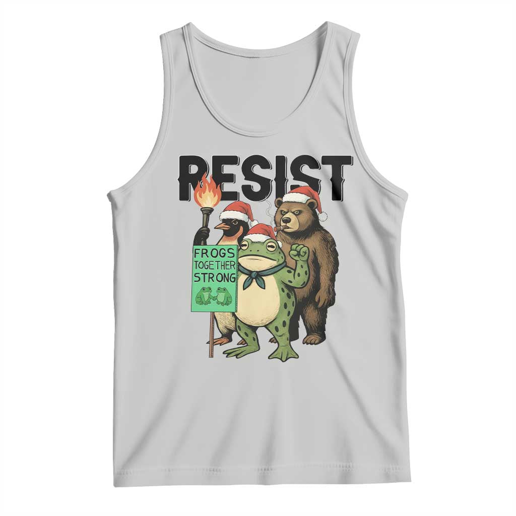 Funny Christmas Frogs Together Strong Tank Top Portland Resist Meme Gift TS12 Ash Print Your Wear