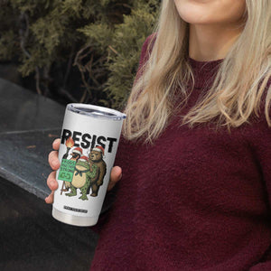 Funny Christmas Frogs Together Strong Tumbler Cup Portland Resist Meme Gift - Print Your Wear