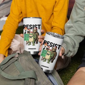 Funny Christmas Frogs Together Strong Tumbler Cup Portland Resist Meme Gift - Print Your Wear