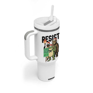 Funny Christmas Frogs Together Strong Tumbler With Handle Portland Resist Meme Gift - Print Your Wear