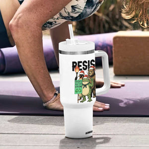 Funny Christmas Frogs Together Strong Tumbler With Handle Portland Resist Meme Gift - Print Your Wear