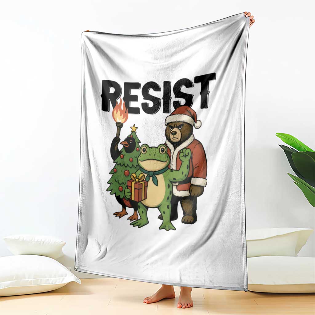 Portland Frog Protest Frogs Together Strong Throw Blanket Funny Holiday Gift TS12 Print Your Wear