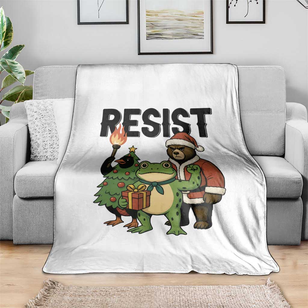 Portland Frog Protest Frogs Together Strong Throw Blanket Funny Holiday Gift TS12 Print Your Wear