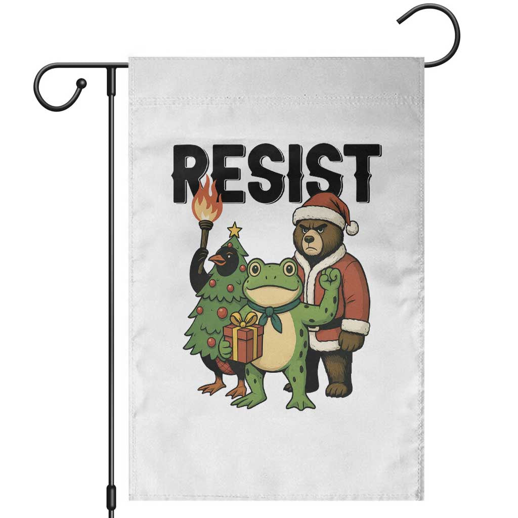Portland Frog Protest Frogs Together Strong Garden Flag Funny Holiday Gift TS12 White Print Your Wear