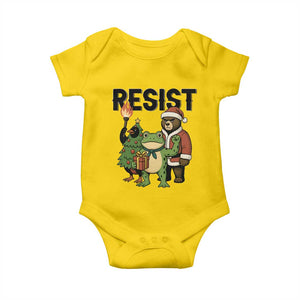 Portland Frog Protest Frogs Together Strong Baby Onesie Funny Holiday Gift - Print Your Wear
