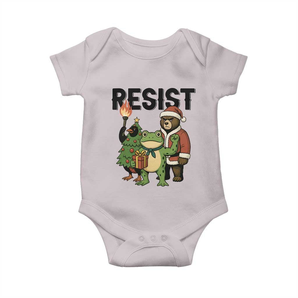 Portland Frog Protest Frogs Together Strong Baby Onesie Funny Holiday Gift TS12 Ice Gray Print Your Wear