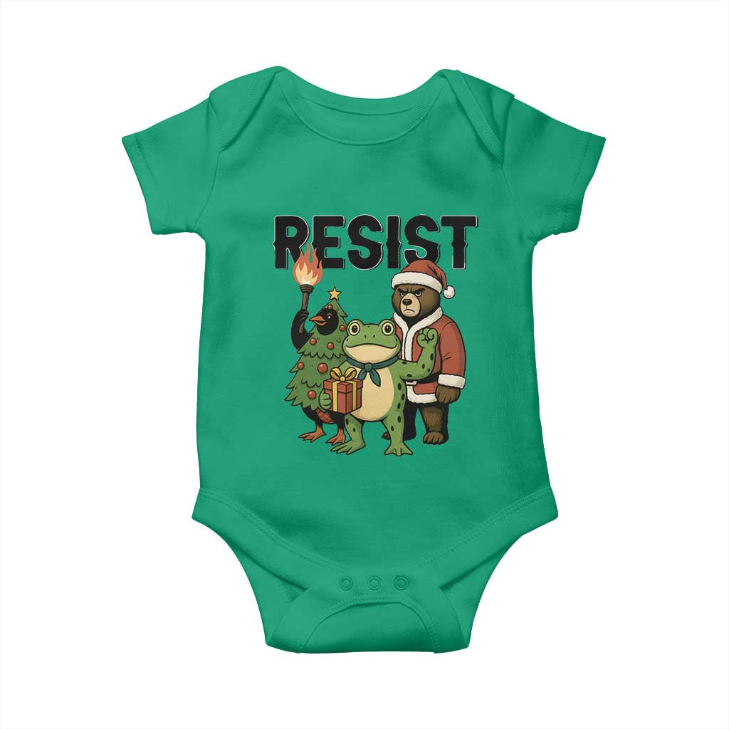 Portland Frog Protest Frogs Together Strong Baby Onesie Funny Holiday Gift TS12 Irish Green Print Your Wear