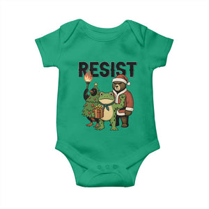 Portland Frog Protest Frogs Together Strong Baby Onesie Funny Holiday Gift - Print Your Wear