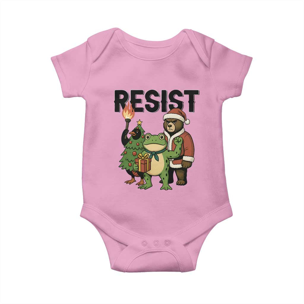 Portland Frog Protest Frogs Together Strong Baby Onesie Funny Holiday Gift TS12 Light Pink Print Your Wear