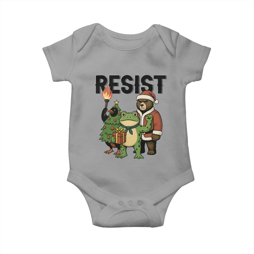 Portland Frog Protest Frogs Together Strong Baby Onesie Funny Holiday Gift TS12 Sport Gray Print Your Wear