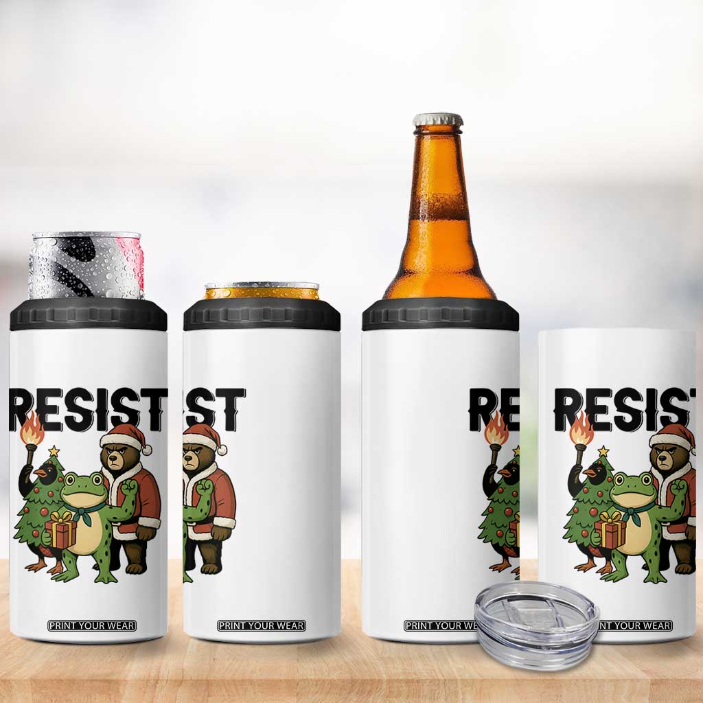 Portland Frog Protest Frogs Together Strong 4 in 1 Can Cooler Tumbler Funny Holiday Gift TS12 Print Your Wear