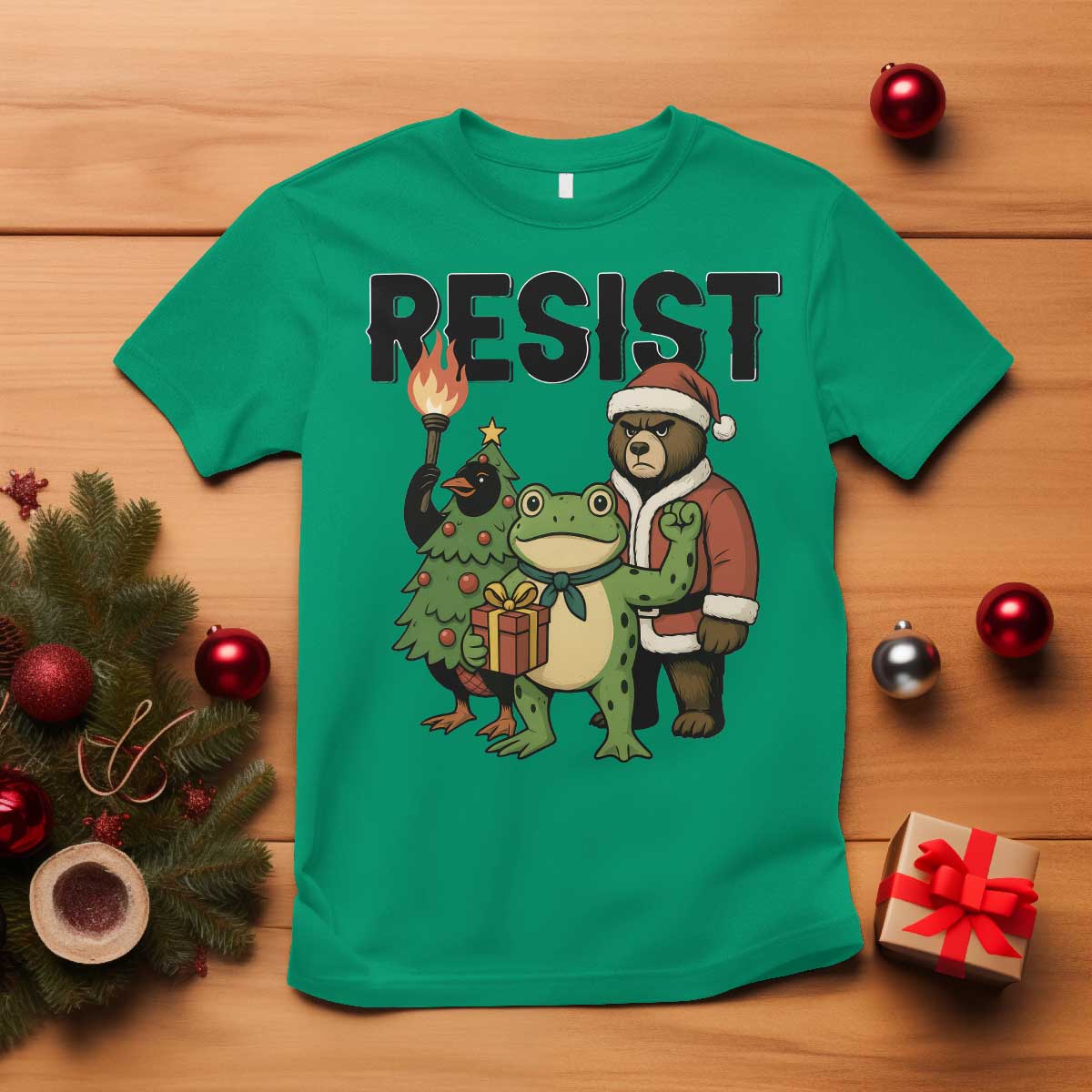 Portland Frog Protest Frogs Together Strong T Shirt Funny Holiday Gift TS12 Irish Green Print Your Wear