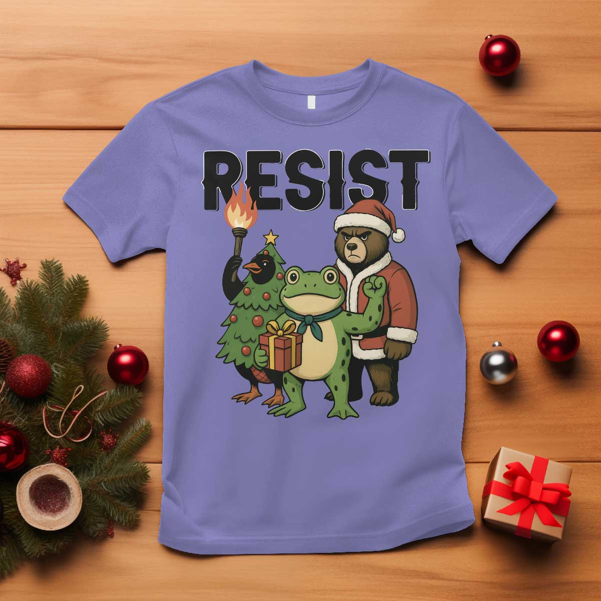Portland Frog Protest Frogs Together Strong T Shirt Funny Holiday Gift TS12 Violet Print Your Wear