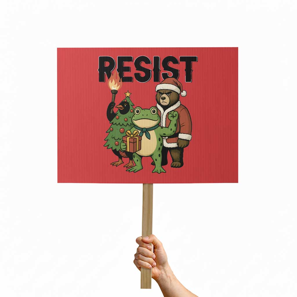 Portland Frog Protest Frogs Together Strong Protest Sign Funny Holiday Gift TS12 Horizontal 18