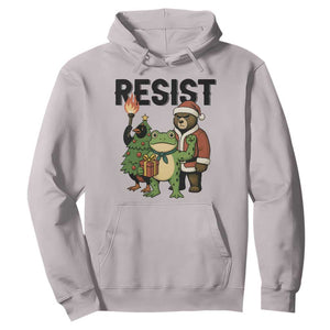 Portland Frog Protest Frogs Together Strong Hoodie Funny Holiday Gift TS12 Ice Gray Print Your Wear