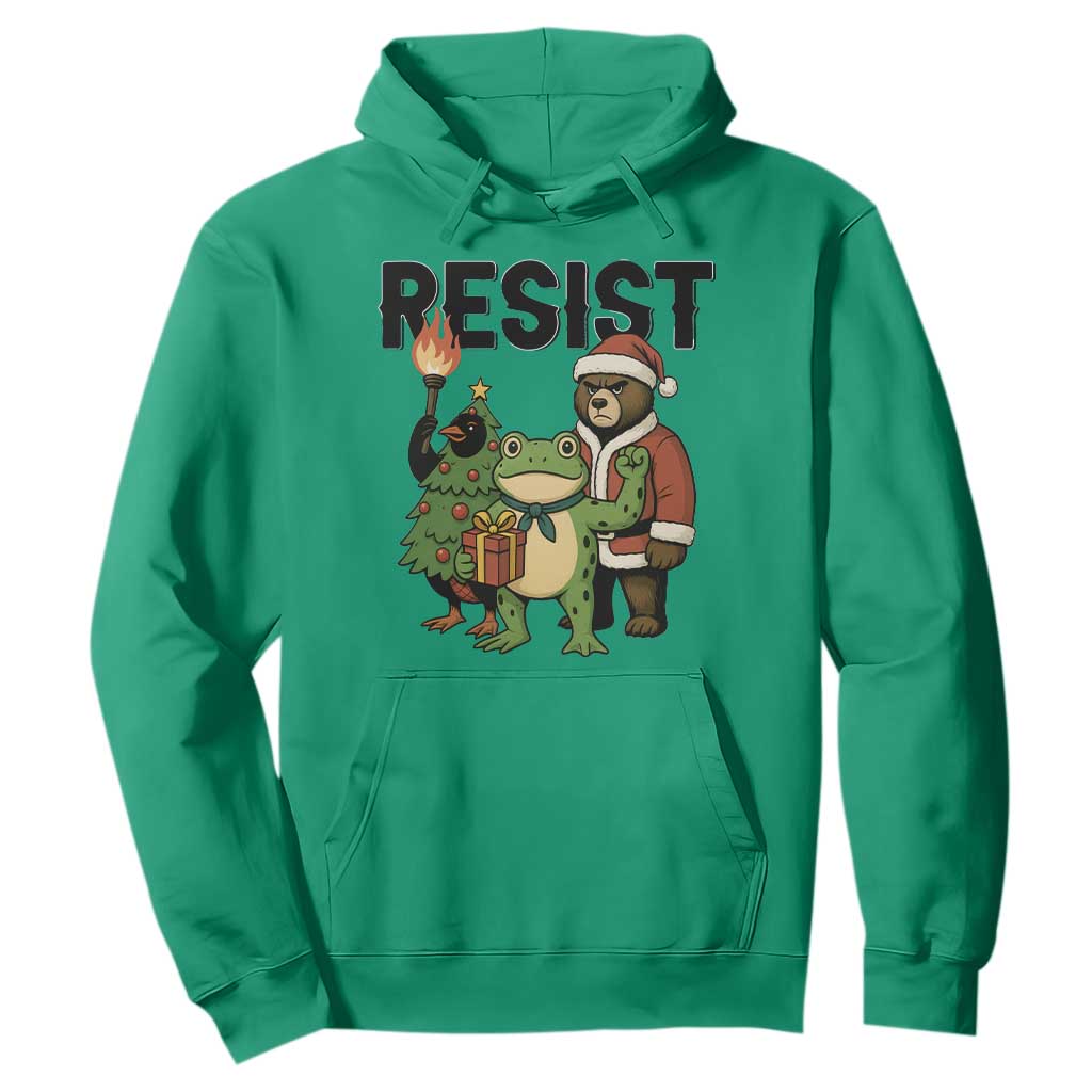 Portland Frog Protest Frogs Together Strong Hoodie Funny Holiday Gift TS12 Irish Green Print Your Wear