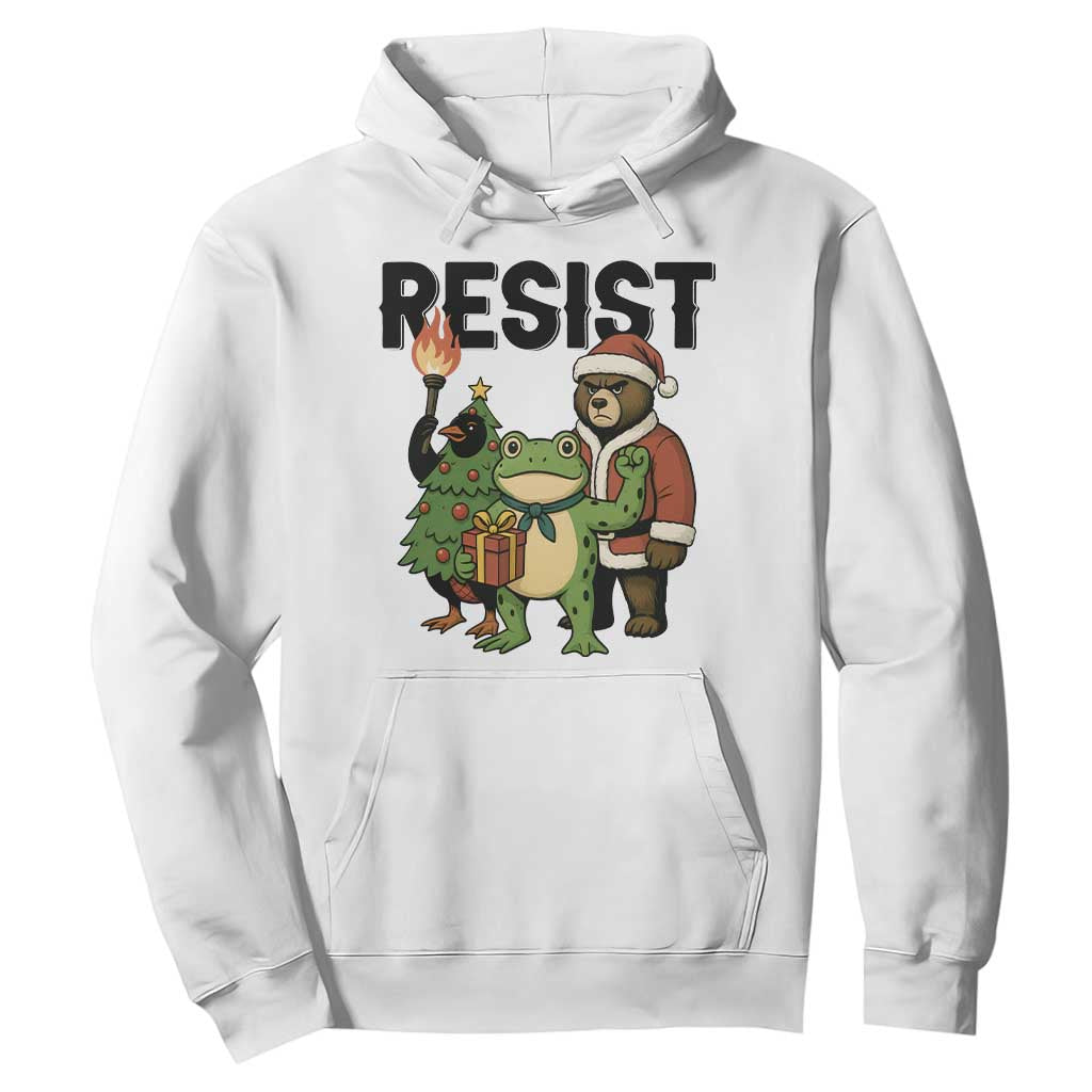 Portland Frog Protest Frogs Together Strong Hoodie Funny Holiday Gift TS12 White Print Your Wear