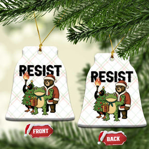 Portland Frog Protest Frogs Together Strong Ceramic Ornament Funny Holiday Gift TS12 Print Your Wear
