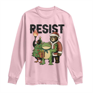 Portland Frog Protest Frogs Together Strong Long Sleeve Shirt Funny Holiday Gift TS12 Light Pink Print Your Wear