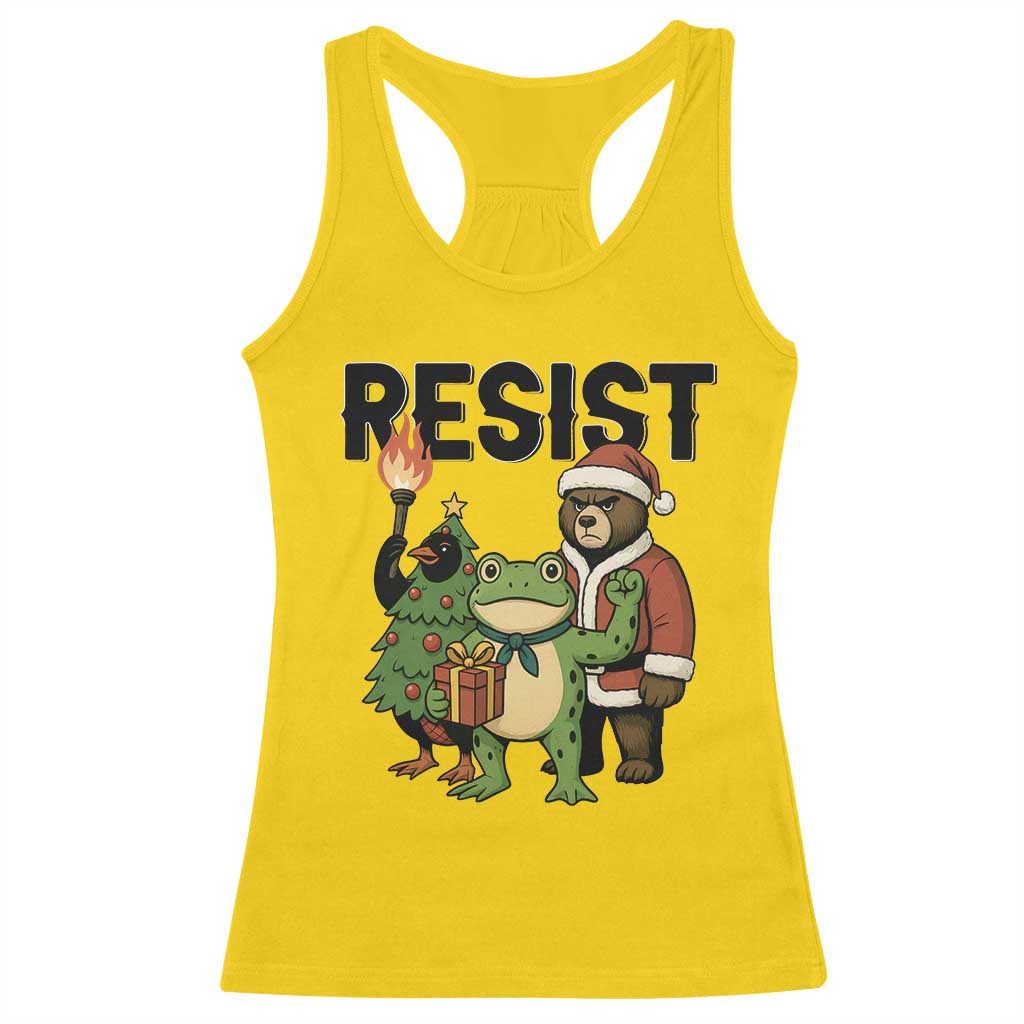 Portland Frog Protest Frogs Together Strong Racerback Tank Top Funny Holiday Gift TS12 Daisy Print Your Wear