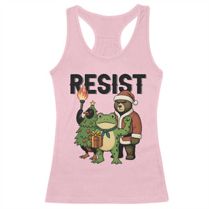 Portland Frog Protest Frogs Together Strong Racerback Tank Top Funny Holiday Gift TS12 Light Pink Print Your Wear