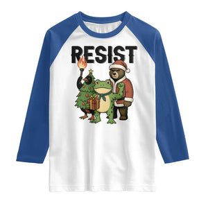 Portland Frog Protest Frogs Together Strong Raglan Shirt Funny Holiday Gift - Print Your Wear