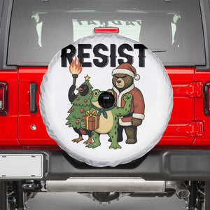 Portland Frog Protest Frogs Together Strong Spare Tire Cover Funny Holiday Gift TS12 White Print Your Wear