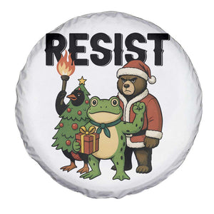 Portland Frog Protest Frogs Together Strong Spare Tire Cover Funny Holiday Gift - Print Your Wear