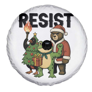 Portland Frog Protest Frogs Together Strong Spare Tire Cover Funny Holiday Gift - Print Your Wear