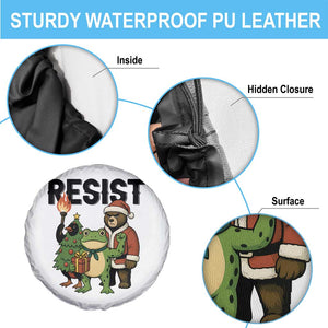 Portland Frog Protest Frogs Together Strong Spare Tire Cover Funny Holiday Gift - Print Your Wear