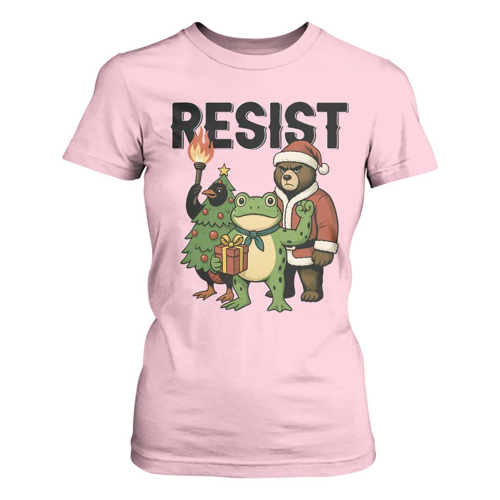 Portland Frog Protest Frogs Together Strong T Shirt For Women Funny Holiday Gift TS12 Light Pink Print Your Wear