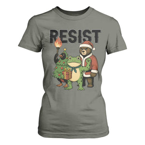 Portland Frog Protest Frogs Together Strong T Shirt For Women Funny Holiday Gift TS12 Military Green Print Your Wear