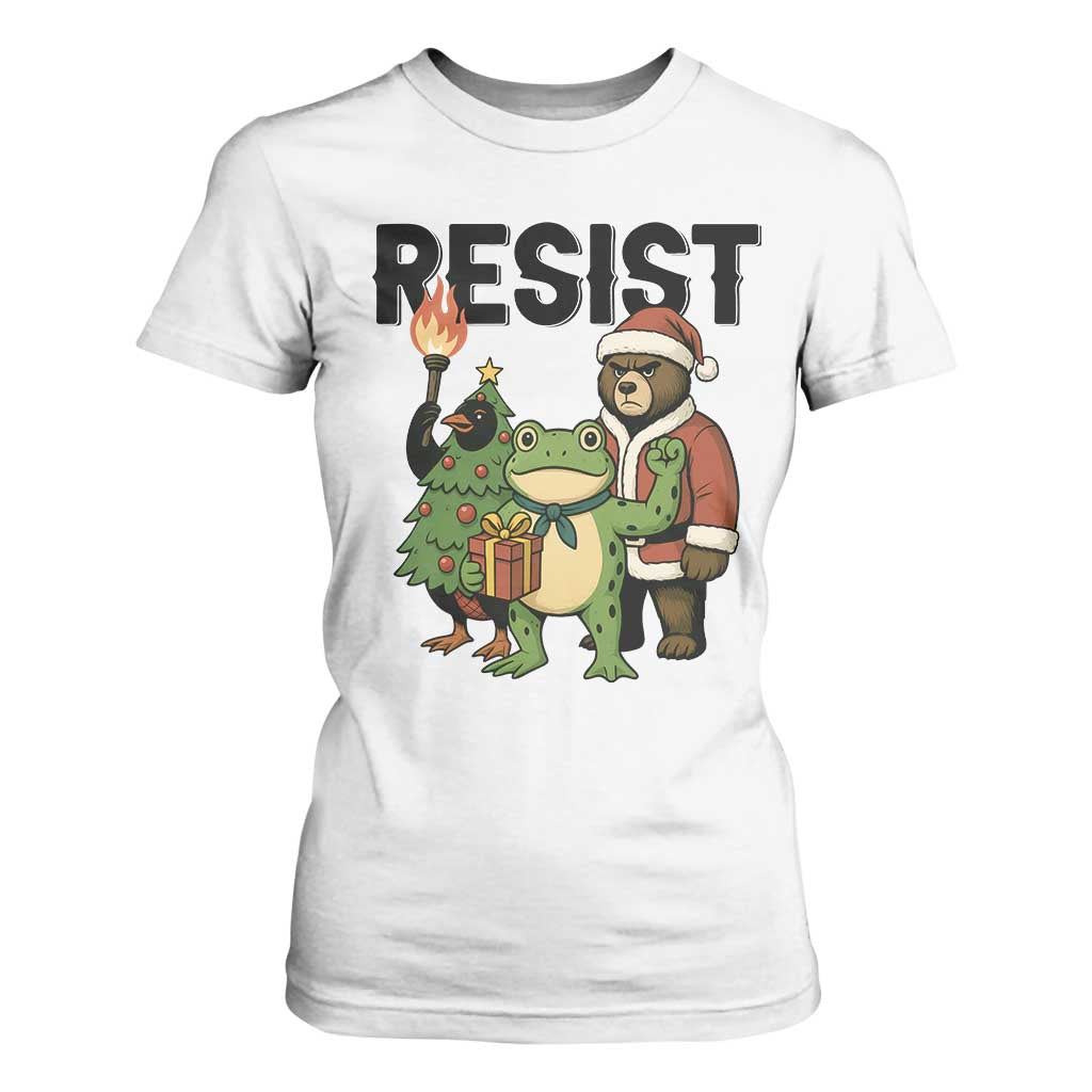 Portland Frog Protest Frogs Together Strong T Shirt For Women Funny Holiday Gift TS12 White Print Your Wear