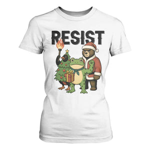 Portland Frog Protest Frogs Together Strong T Shirt For Women Funny Holiday Gift TS12 White Print Your Wear