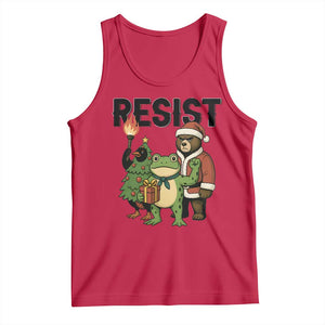 Portland Frog Protest Frogs Together Strong Tank Top Funny Holiday Gift - Print Your Wear