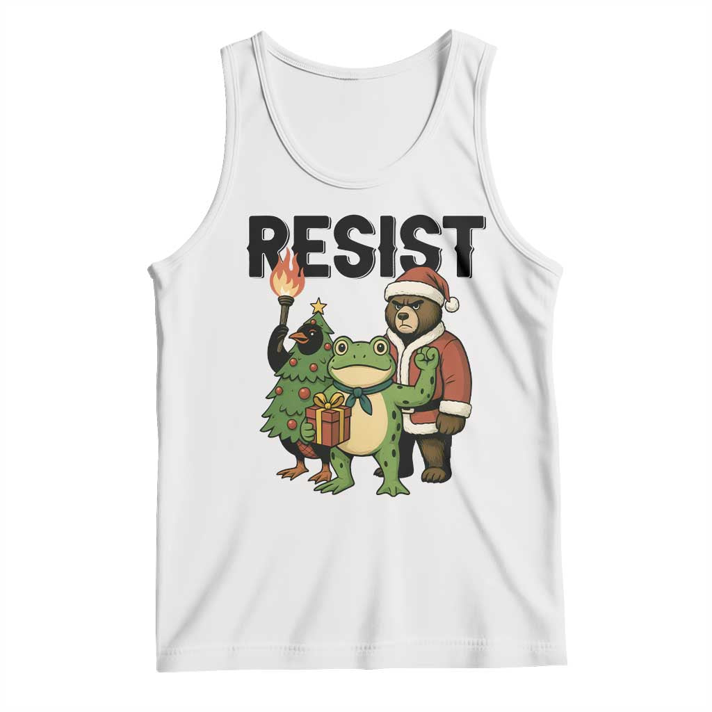 Portland Frog Protest Frogs Together Strong Tank Top Funny Holiday Gift - Print Your Wear