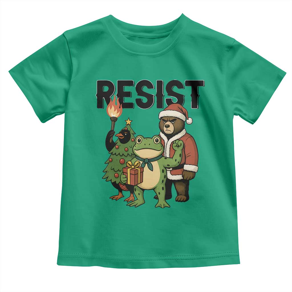Portland Frog Protest Frogs Together Strong Toddler T Shirt Funny Holiday Gift TS12 Irish Green Print Your Wear