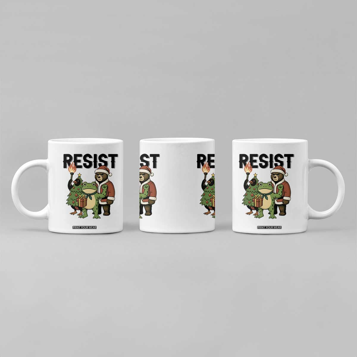 Portland Frog Protest Frogs Together Strong Coffee Mug Funny Holiday Gift TS12 Print Your Wear