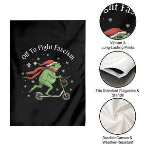 Portland Frog Protest Off To Fight Fascism Garden Flag Funny Christmas Gift TS12 Print Your Wear